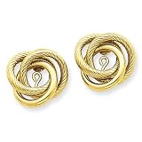 14k Polished & Twisted Love Knot Earring Jackets