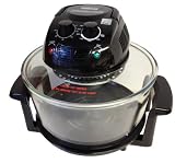 from Designer Habitat Designer Habitat 12 Litre Premium 1400w Halogen Oven Cooker in Black complete with Extender Ring (to 17 Litre), Lid Holder, Steamer, Frying Pan, Skewers, Low Rack, High Rack, Glove plus FREE starter guide with Recipes