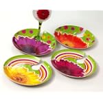 EarthAware Daisy Appetizer Plates - 4 Assorted
