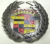 Cadillac Laurel Chrome & Enamel Bottle Opener Belt Buckle