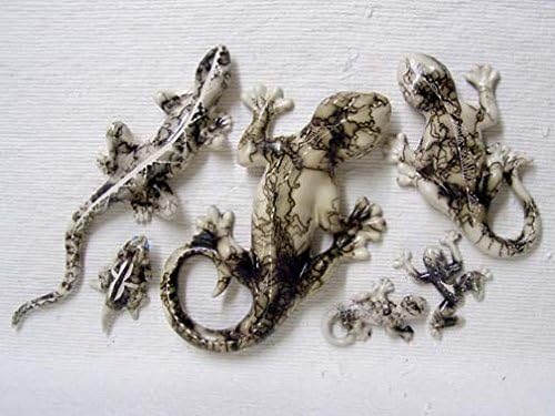 Native American Made Ceramic Horsehair Lizards Frogs and Toads (Tiny Horned Toad 1.5 tall x 5.5 long)