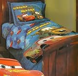 3 Pieces Disney Cars Comforter, Pillow Case, and Fitted Sheet Set Twin Size
