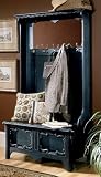 Powell Hills Of Provence Antique Black over Terra Cotta Hall Tree with Storage Bench (ships in overpack 2 cartons)