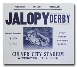 1950 Culver City Stadium Jalopy Poster Print