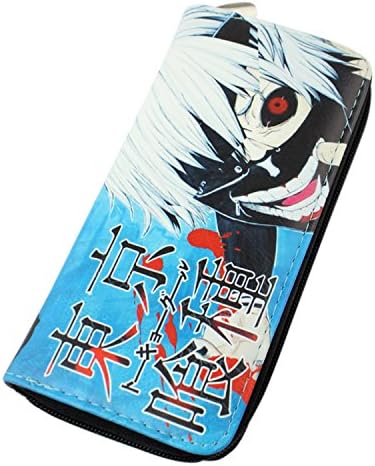 DIY YOUR WORLD Anime Tokyo Ghoul Long Purse Blue Cute Fashion Cartoon Wallet (Tokyo Ghoul (B))