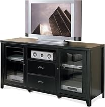 Martin Furniture Tribeca Loft Black Tall Console For Flat Panel TVs