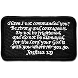 Tactical Combat Badge Morale Hook and Loop Patch / Hook Back Military Patches Designed by BASTION - JOSHUA 1:9 BNW
