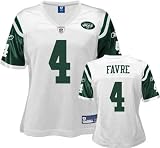 Brett Favre White Reebok Replica New York Jets Women's Jersey
