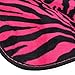 BDK Hot Pink Zebra Seat Covers & Floor Mats Set Fur Print Complete - Full Set, Universal Fit