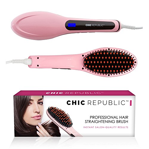 New hair straightener brush, ceramic iron straightening…