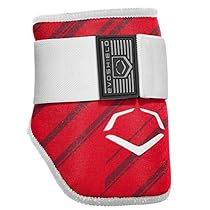 EvoShield MLB Batters Speed Stripe Elbow Guard, Red, Adult

