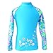 Kanu Surf Boy's Platinum Long Sleeve Rashguard, White, X-Small (6)