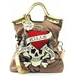 ED HARDY CHRISTIAN AUDIGIER GOLD TANYA SATCHEL HANDBAG