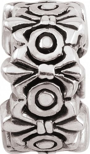 Persona Sterling Silver Fleur-de-lis Links Charm fits Pandora, Troll & Chamilia European Charm Bracelets
