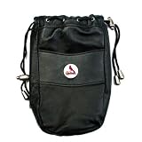 MLB St. Louis Cardinals Leather Valuables Pouch, Black