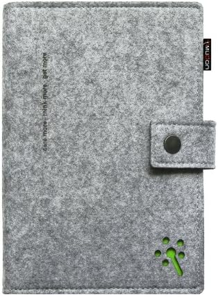 Mudon Partner Series Multifunctional Business Notebook, Felt, A5, 80 Pages (Gray)