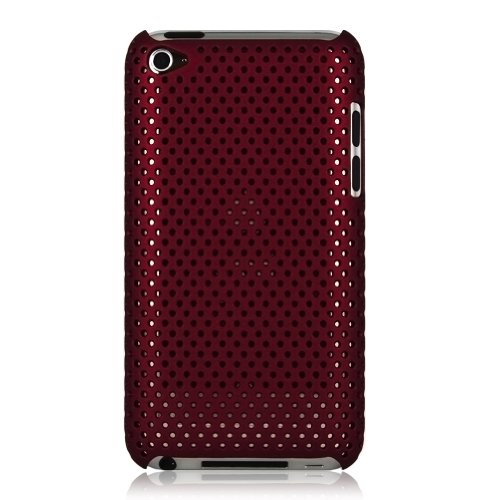 Best Cheap MiniSuit Rubber hard case cover for Apple iPod Touch 4g 8gb / 32gb / 64gb + microfiber key chain and screen protector (RED)