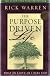 THE PURPOSE DRIVEN LIFE: WHAT ON EARTH AM I HERE FOR? Pastor of Saddleback Church, a Southern Baptist mega-church in Ca with weekly attendance of more than 15,000, Warren applies his successful "purpose-driven" framework, to individual experience