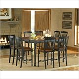 Durham Counter Height Dining Table in Multi-Step Rich Cherry and Black