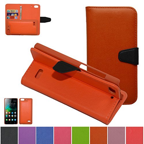 Huawei Honor 4C Case,HUAWEI G Play mini Case,Mama Mouth [DETACHABLE Feature] Folio Flip Hard Case [Stand View] Premium PU Leather [Wallet Case] With Built-in Media Stand ID Credit Card / Cash Slots and Inner Pocket Cover For Huawei Honor 4C/HUAWEI G