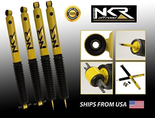 NKR 4 GAS SHOCKS JEEP CHEROKEE XJ 1994-2001 Lifted 3 to 5" 4x4 Absorver Lift Kit