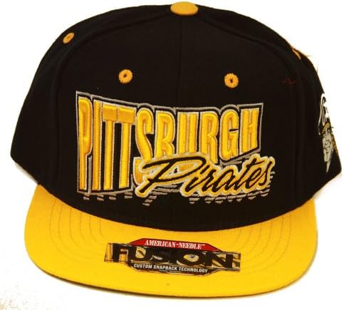 American Needle MLB Pittsburgh Pirates Snapback Black/Yellow + GT Wristband