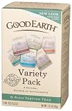 Good Earth Tea, Variety Pack Of 6 Flavors, Tea Bags, 18-Count, Boxes (Pack of 6)