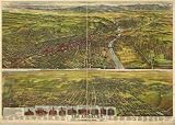 12X16 inch Rare Antique Map Canvas Art Los Angeles,California 1894