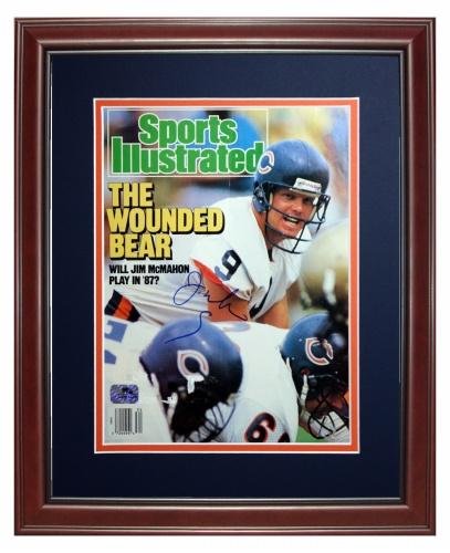 Jim McMahon Autographed Chicago Bears (8/24/87) Deluxe Framed Sports Illustrated Magazine - Autographed NFL Magazines