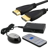 3 PORT HDMI SWITCH BOX SWITCHER+REMOTE+6 HDMI CABLE