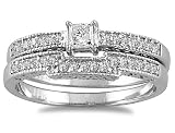 1/2 CTW Princess Diamond Bridal Set in 10K White Gold
