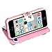 Doinshop Iphone 5c Floral Jacquard Stand Flip Leather Cover Case