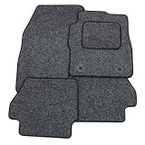 Custom Fit Tailor Made Anthracite Carpet Car Mats with Black Trim for Toyota Auris (2006 Onwards) - Double Drivers Side Protection Heel Pad