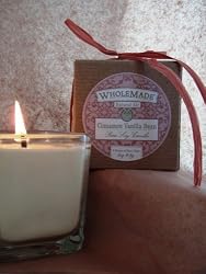 Cinnamon Vanilla Bean Pure Soy Candle, 7 oz Glass