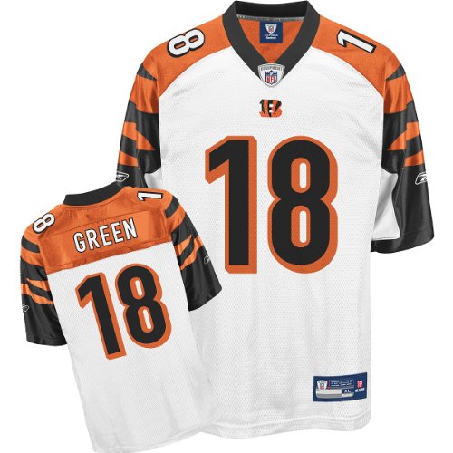 Reebok Cincinnati Bengals A.J. Green Replica White Jersey Large