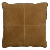 Square Welt Pillow - Taupe/ Chocolate (20x20)