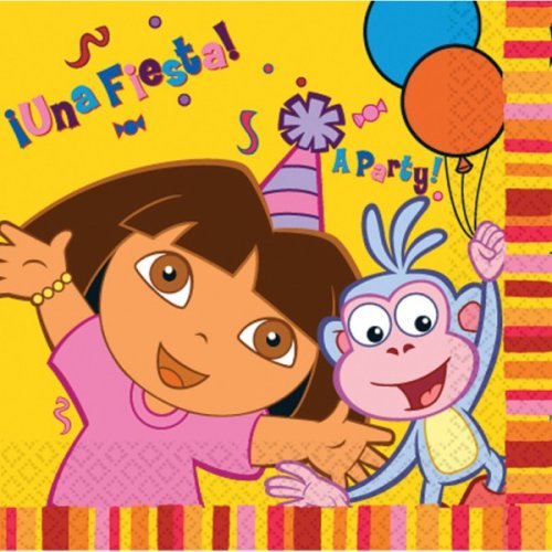 Dora the explorer Party Luncheon napkins, pack of 16,  3 ply