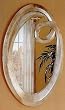 Q Frame Contemporary Oval Beveled Mirror In Silver Finish