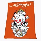Herding 754438036 Polarfleecedecke Ed Hardy / 150x200 cm