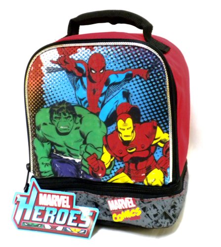 Marvel Heroes Dual Compartments Insulated Lunch Bag