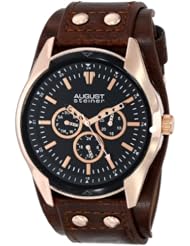 August Steiner Womens AS8073RG Analog Display Japanese Quartz Brown Watch