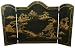 Unique Furniture & Decor - 54" Ming Design Lacquered Oriental Fireplace Screen - Black or Gold