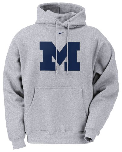 Nike Michigan Wolverines Ash Classic Logo Hoody Sweatshirt