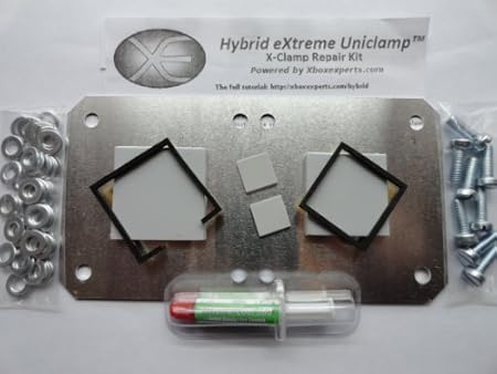Xbox 360 Hybrid eXtreme Uniclamp (tm) X-Clamp Repair kit - Now With eXtreme-Cool 360 (tm) Thermal Compound
