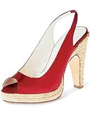 Patent peep-toe slingback