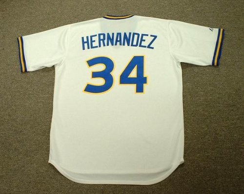 FELIX HERNANDEZ Seattle Mariners Majestic Cooperstown Throwback Baseball Jersey, 2XL