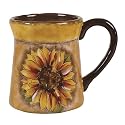Clay Art Tuscan Sunflower Mug, Set of 4
