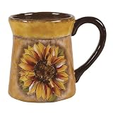 Clay Art Tuscan Sunflower Mug, Set of 4