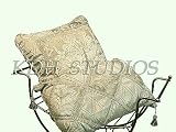 Nora Cut Velvet Sage Green Throw Pillows