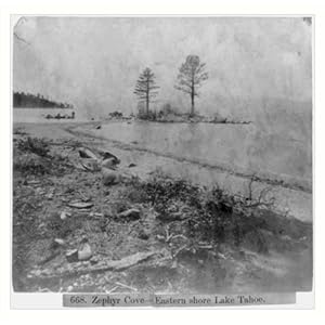 Historic Print (L): Zephyr Cove, Eastern shore Lake Tahoe
